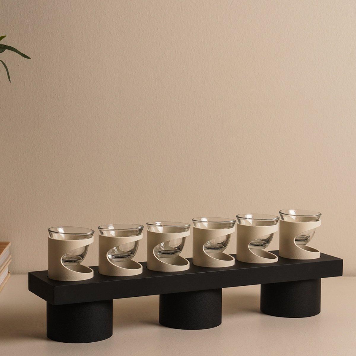 

Wahaj gahwa set with tray cream