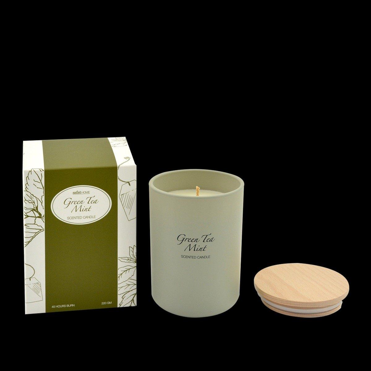 

Greentea mint scented candle 220 gm