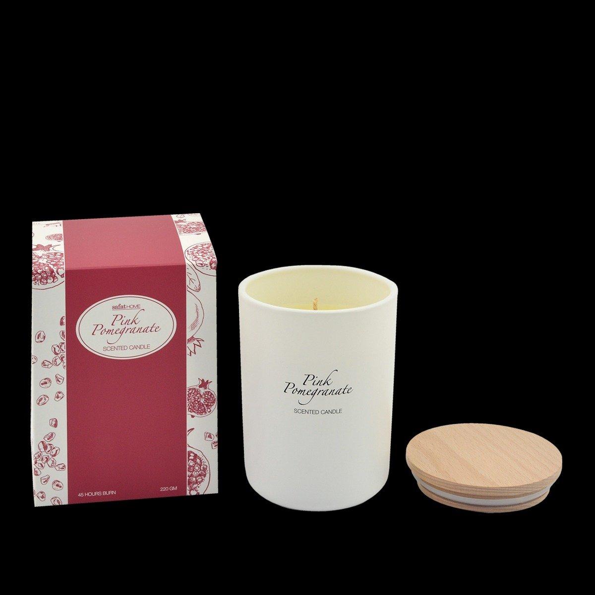 

Pink pomegranate scented candle 220 gm