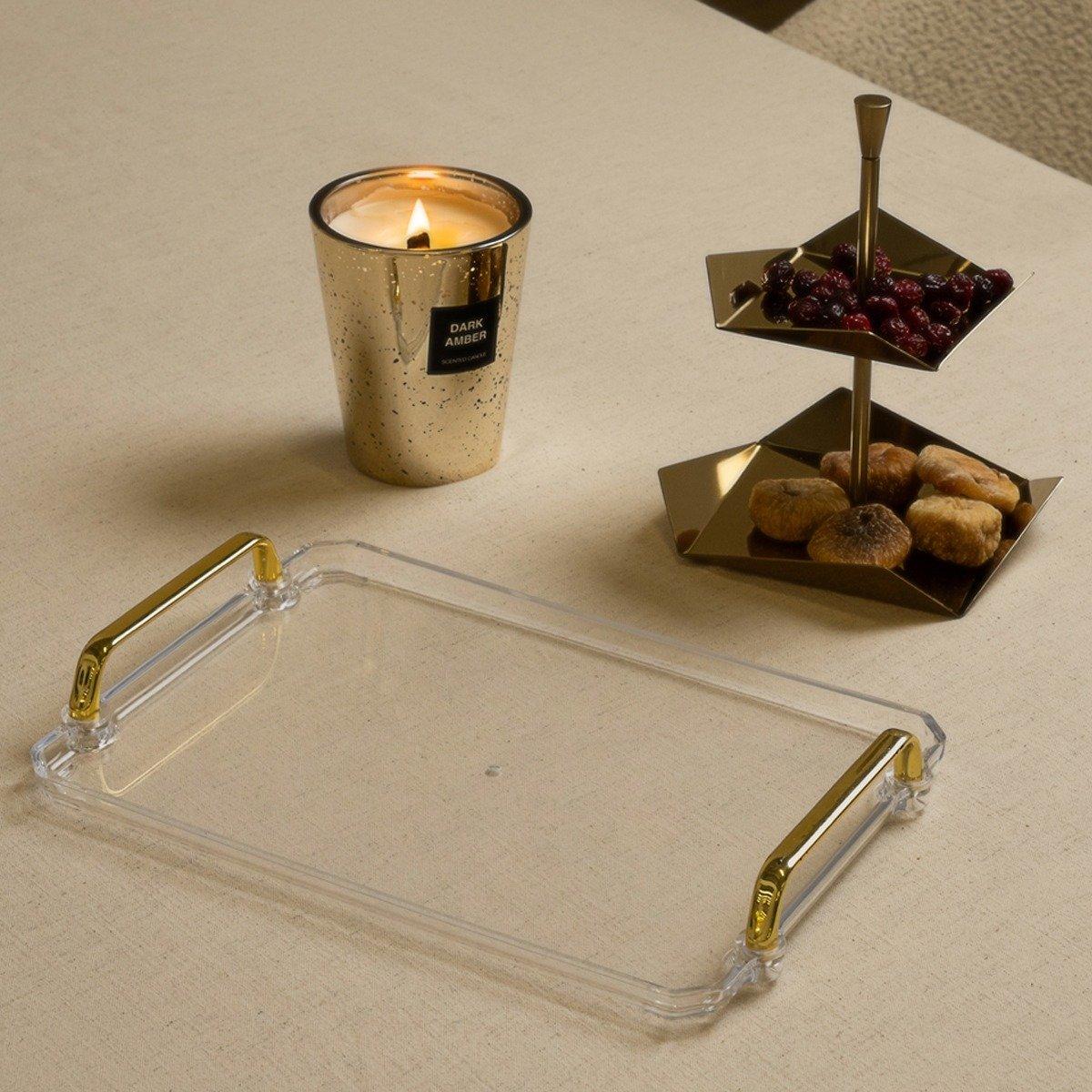 

Array plastic tray gold 30. 5x4 x22 cm