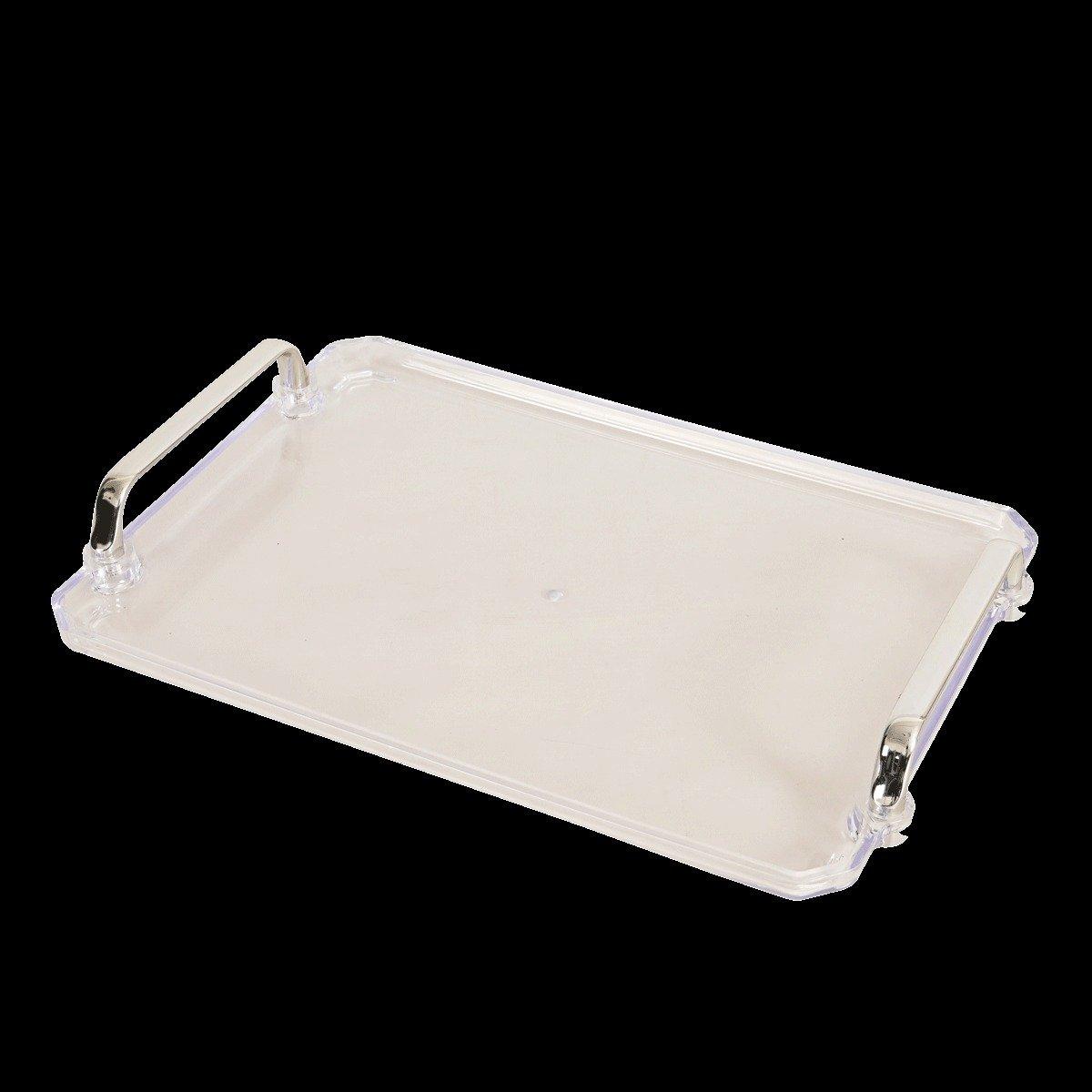 

Array plastic tray silver 30. 5 x h:4 x w:22 cm