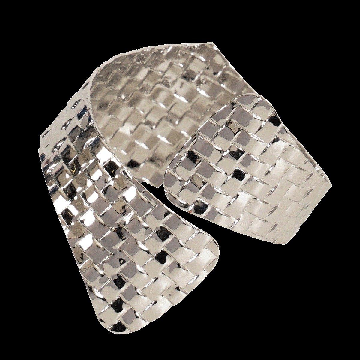 

Cleo iron napkin rings set 6pcs white