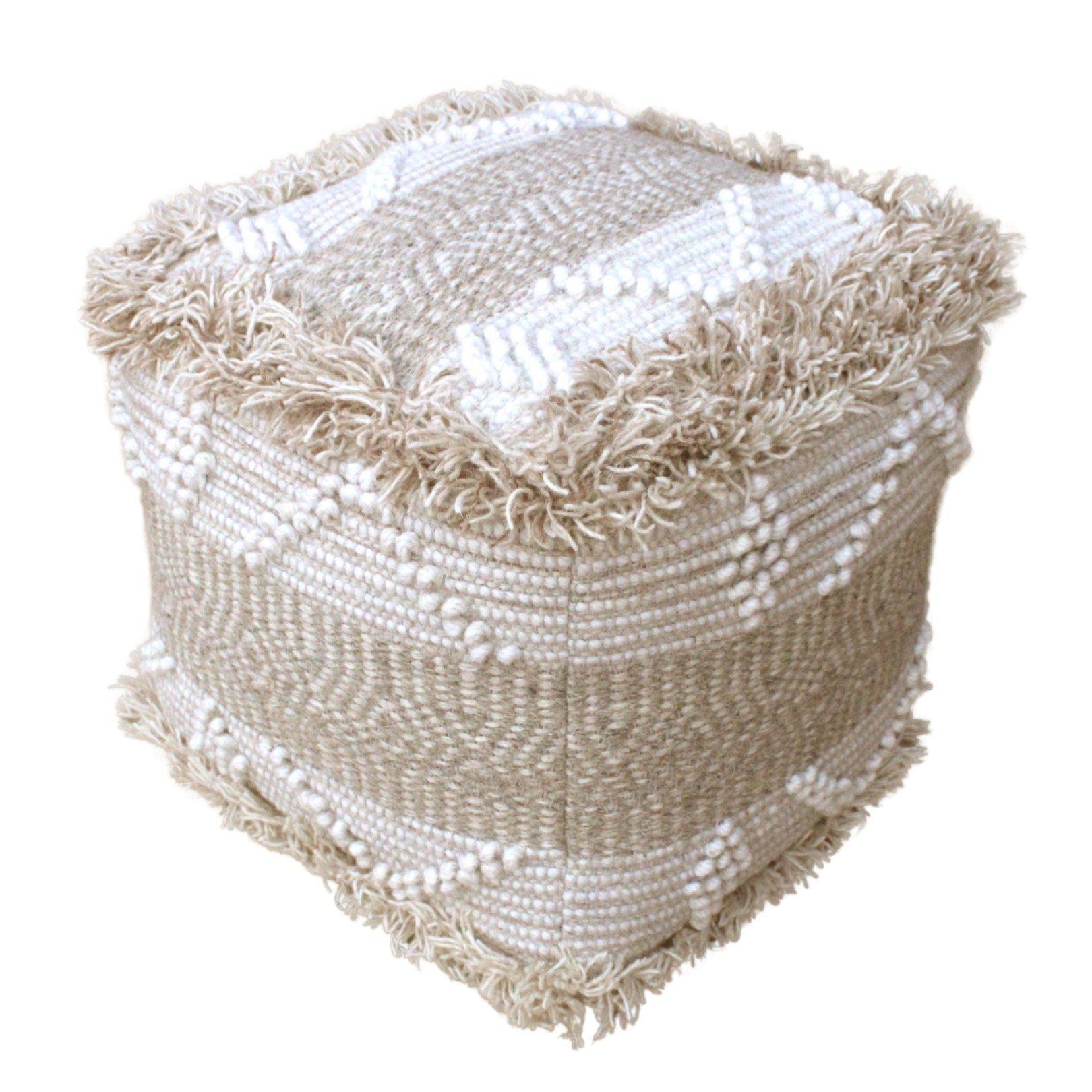

Gather pouf beige 40 x 40 cm