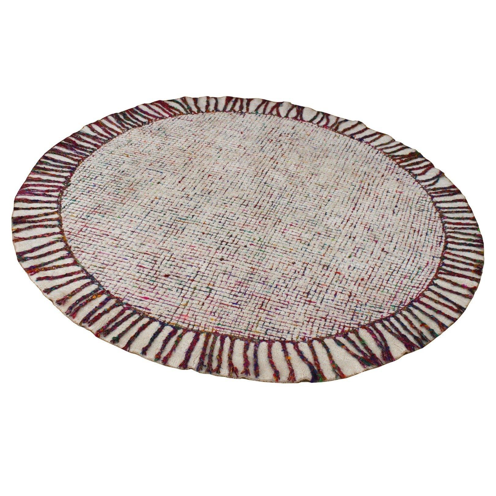 

Silky round rug multicolor 180 cm