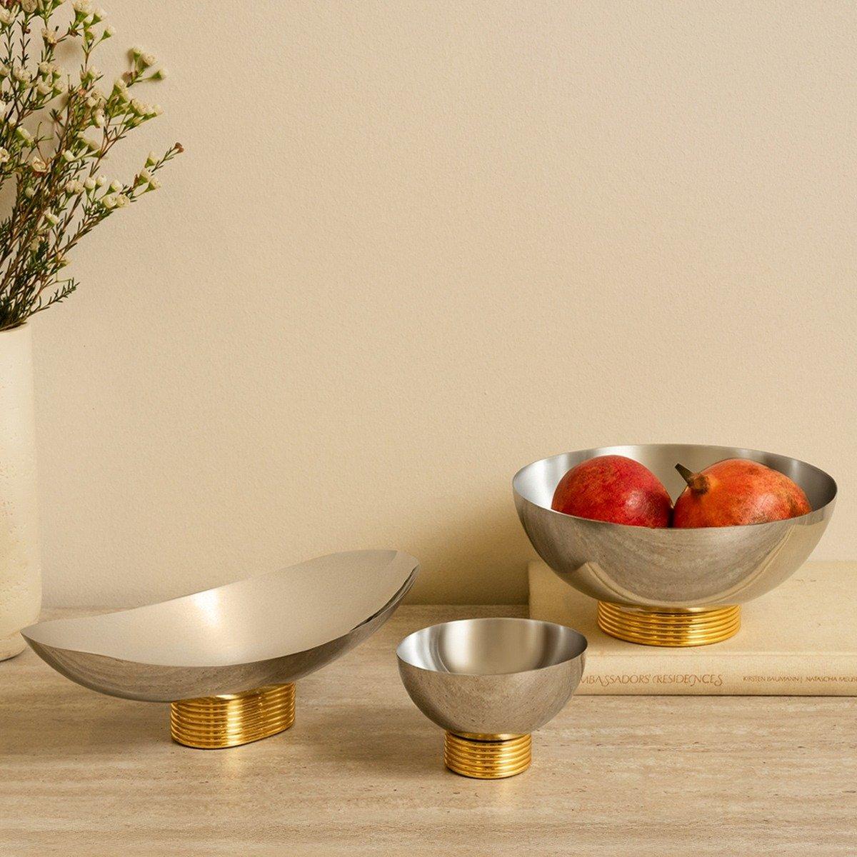 

Classy stainless steel mubkhar silver/gold 12x12x12 cm