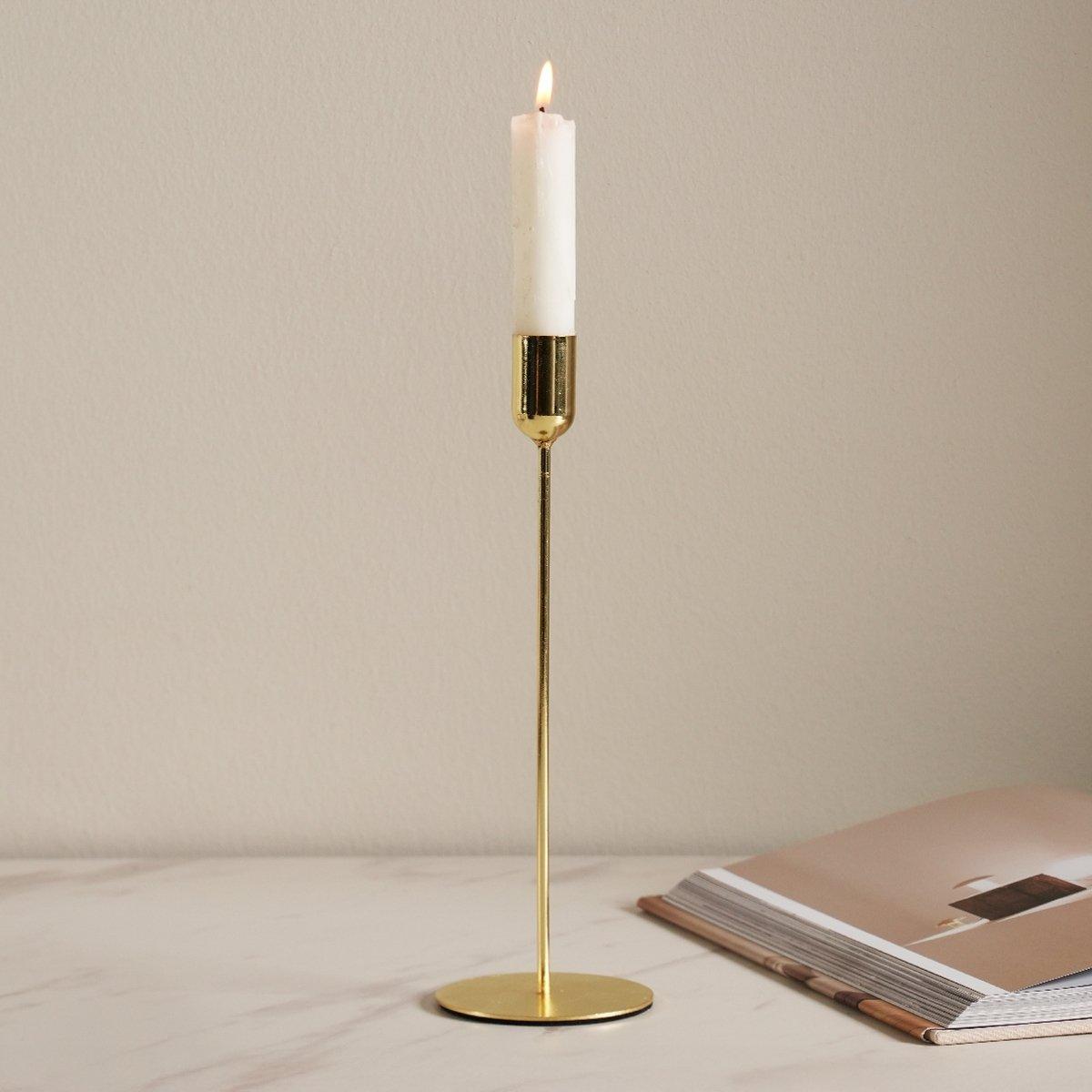 

Rip candle holder gold 8x8x25 cm