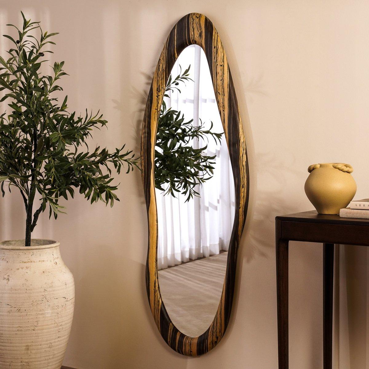 

Troy mirror black/gold 150x60 cm