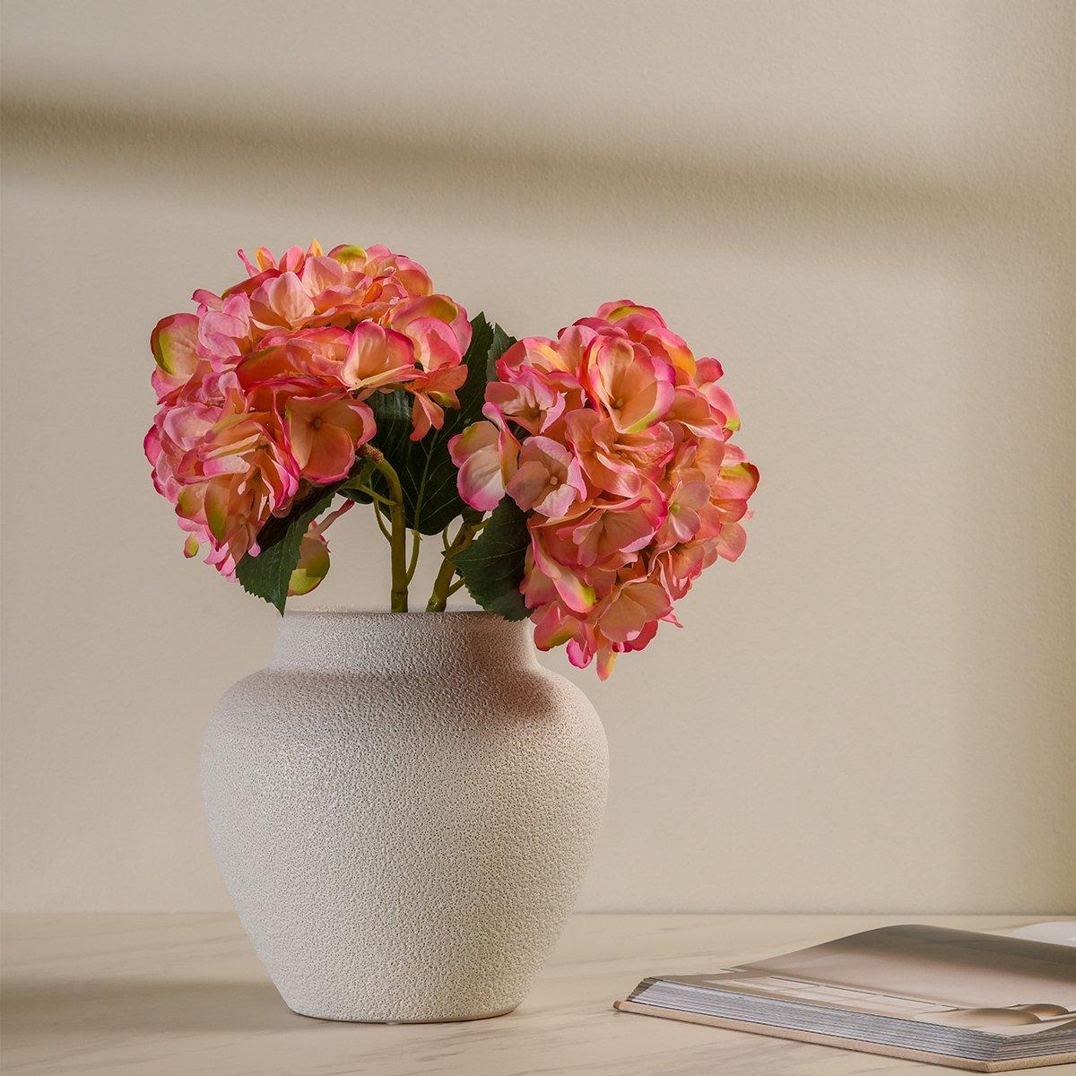 

Pink hydrangea single stem flower 52 cm