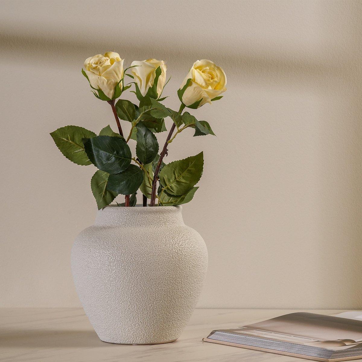 

White rose single stem flower 60 cm