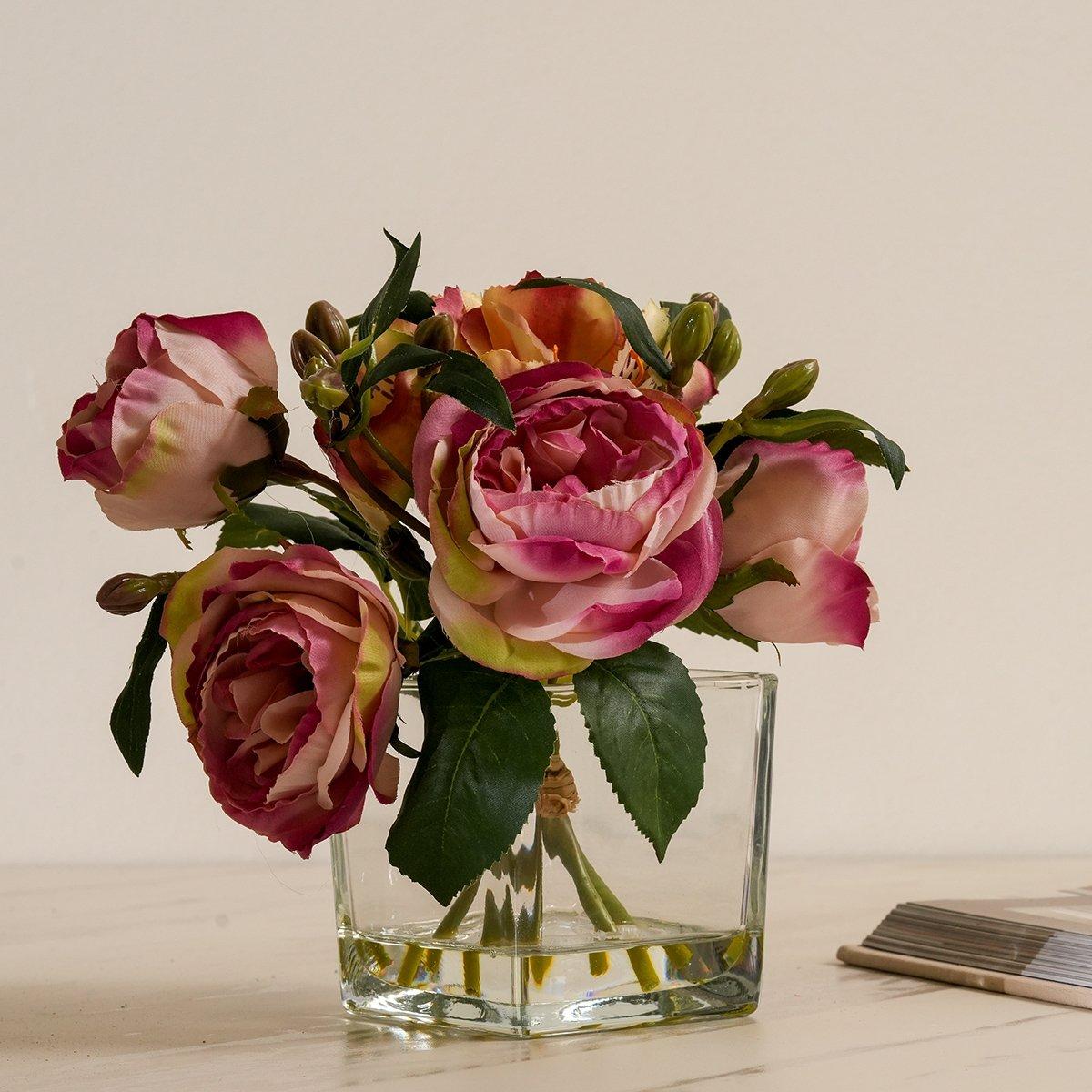 

Pink lily potted rose vase 17 cm