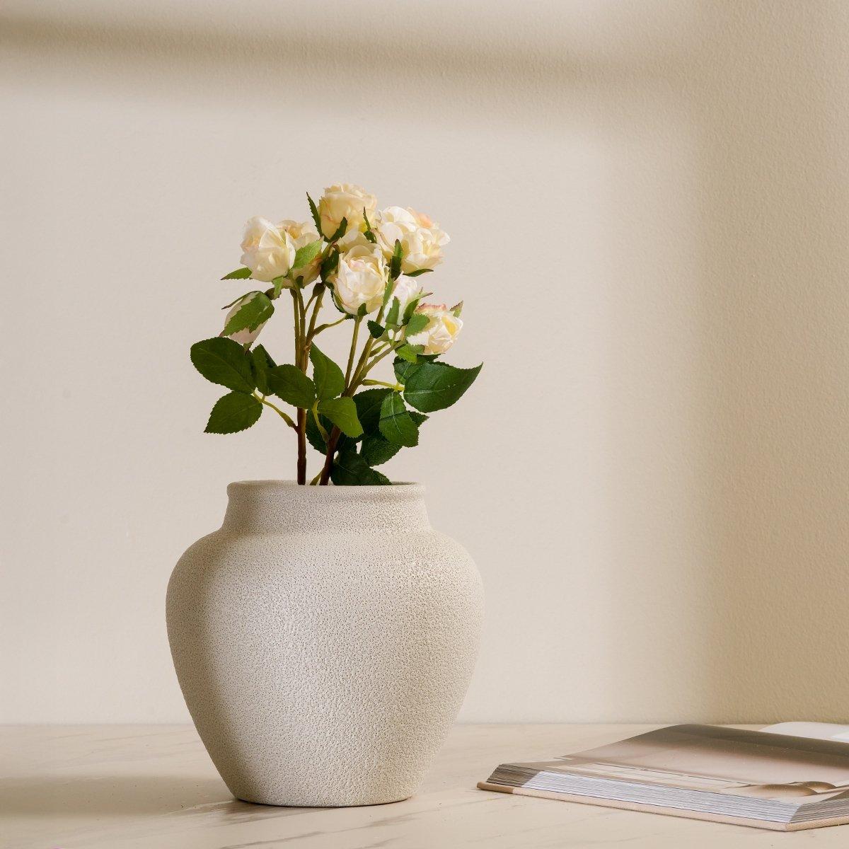 

White rosebud spray single stem flower 38 cm