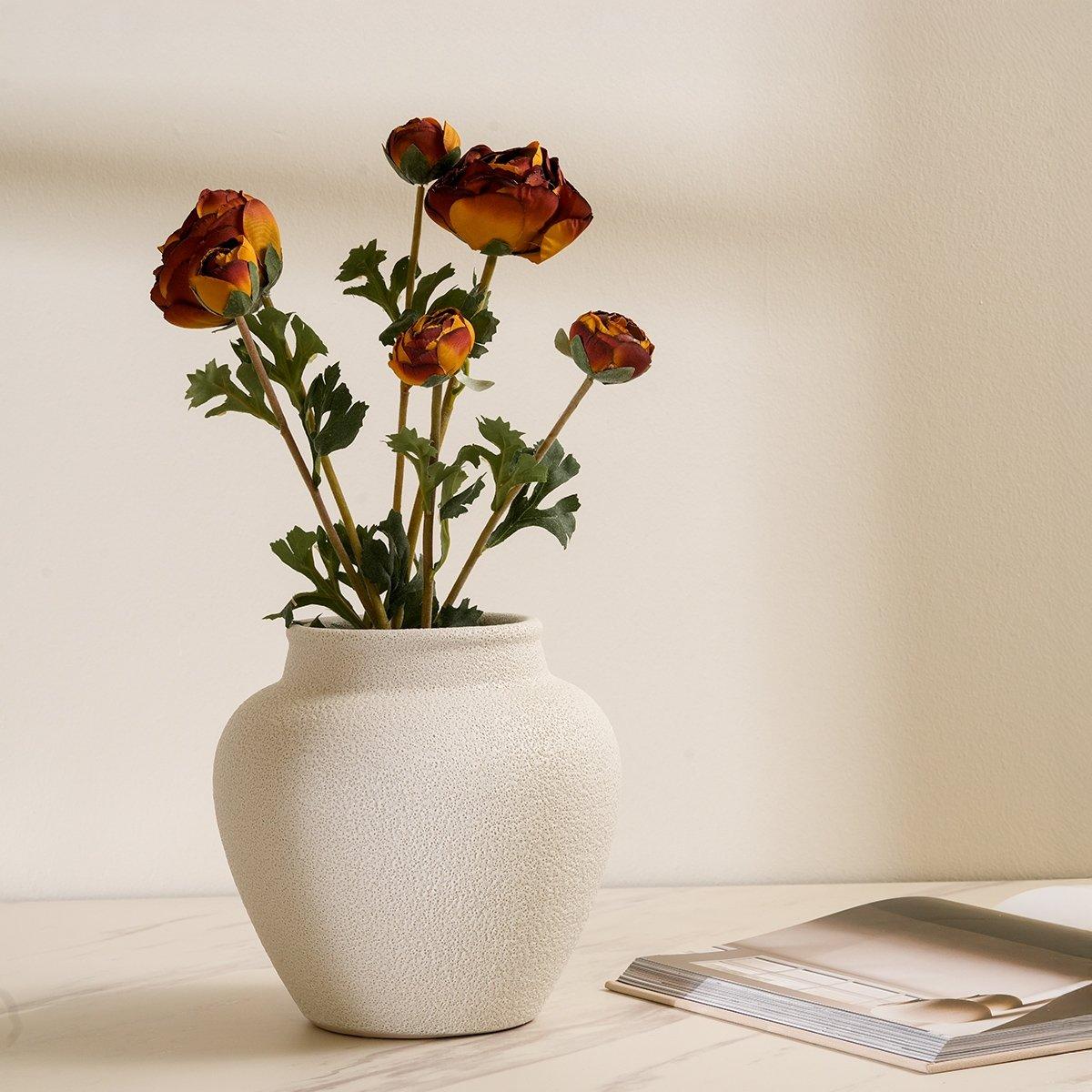 

Orange ranunculus single stem flower 73 cm
