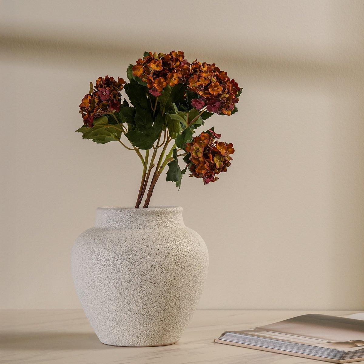 

Orange snowball single stem flower 58 cm