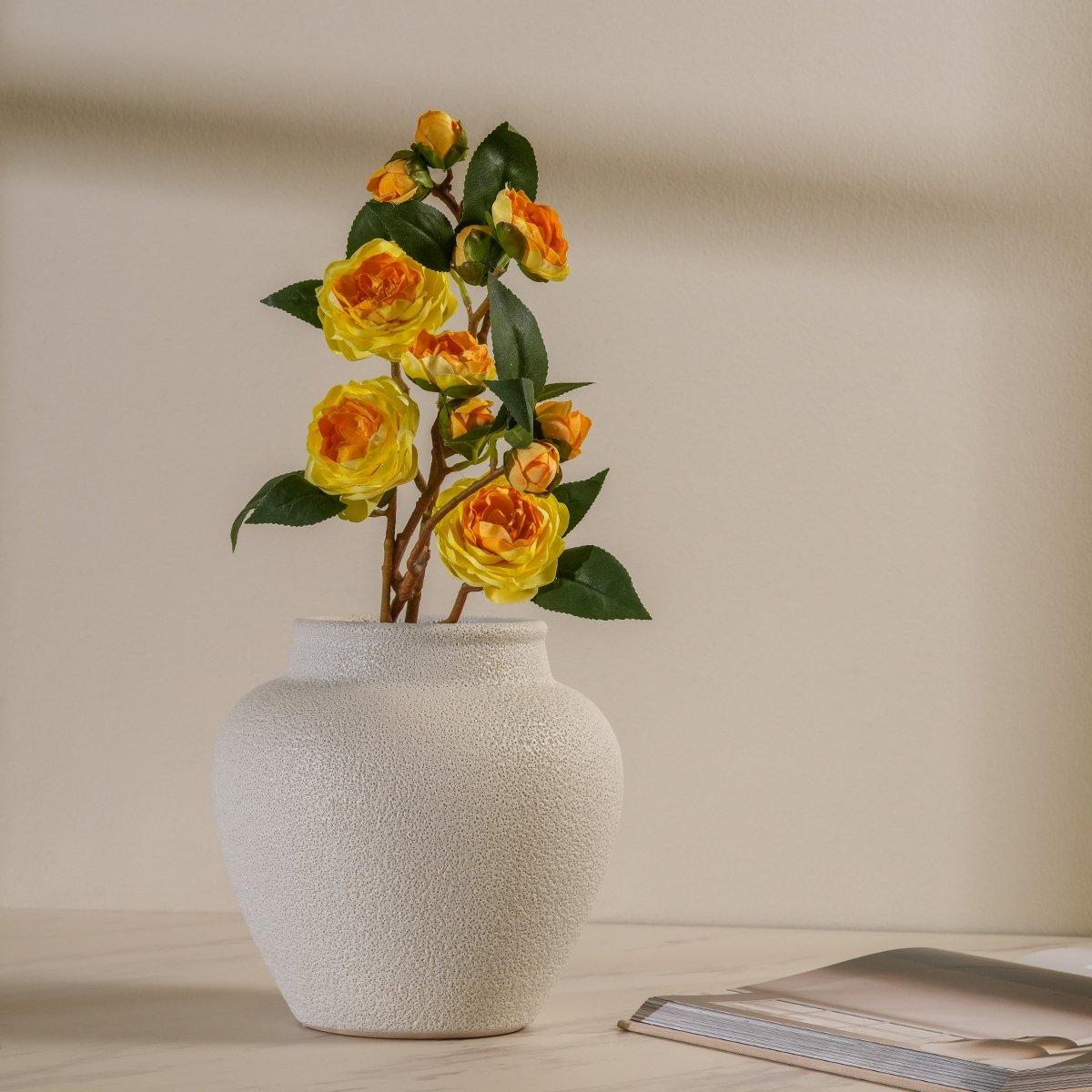 

Yellow camellia single stem flower 66 cm