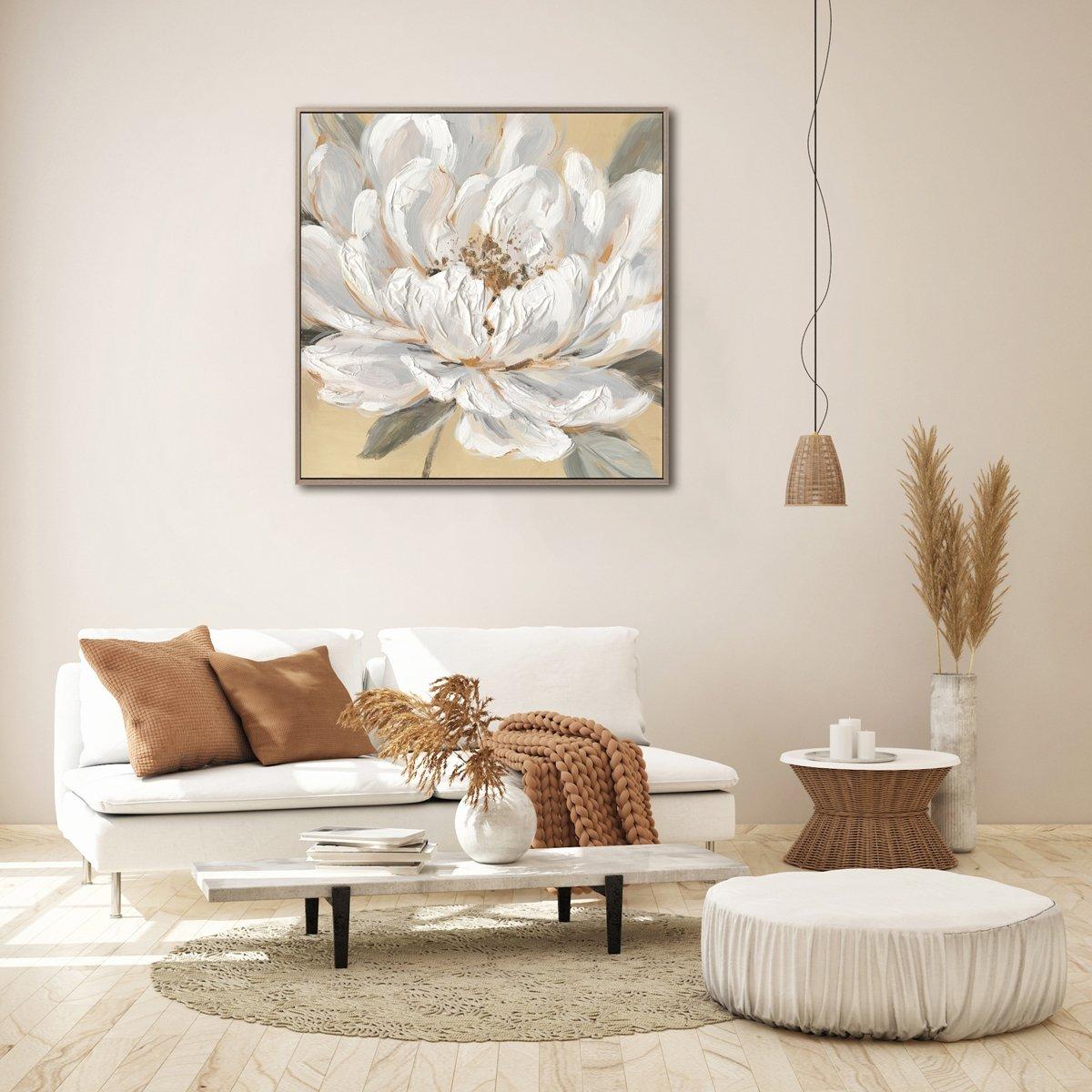 

Spring framed art white 80x80 cm
