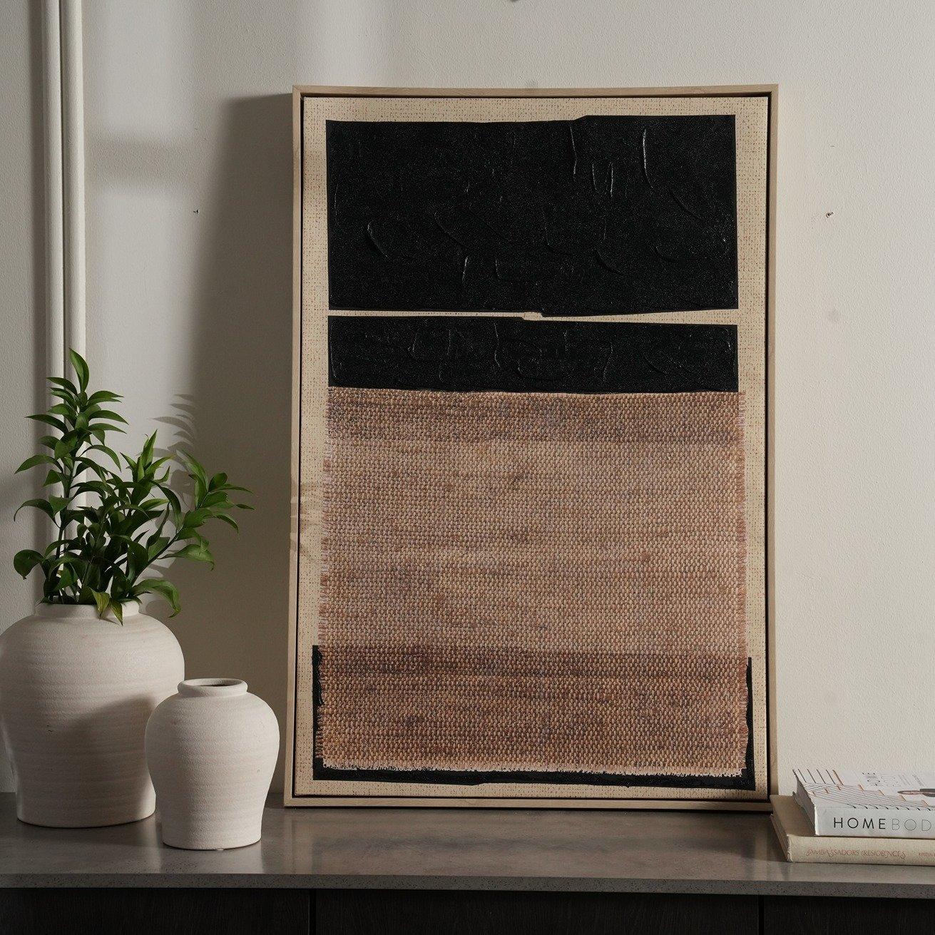 

Anna handpainting canvas black/brown 60x90 cm