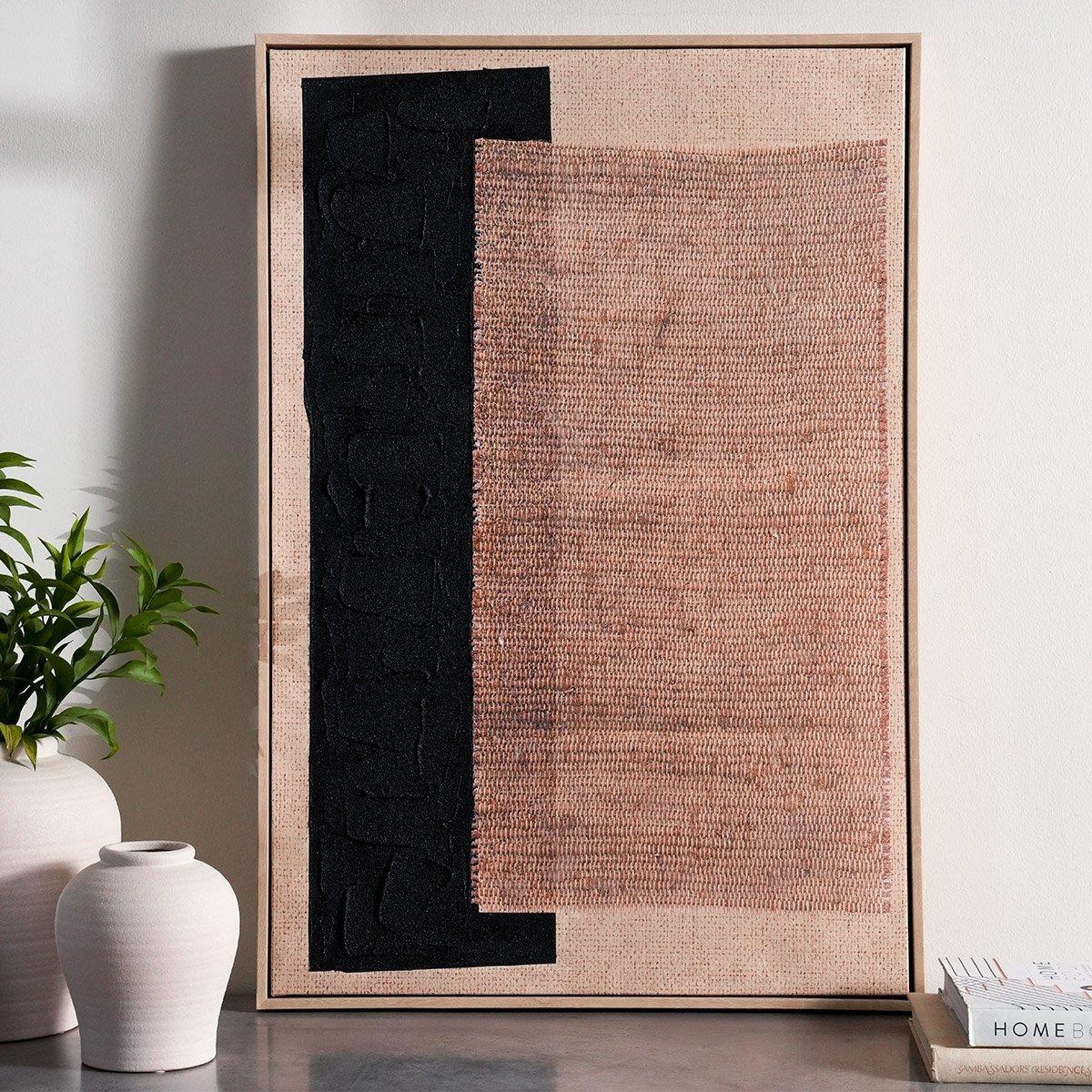 

Kayra hand painting canvas black/brown 60x90 cm