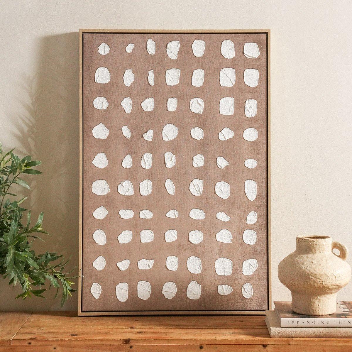 

Olivia handpainting canvas taupe 60x90 cm