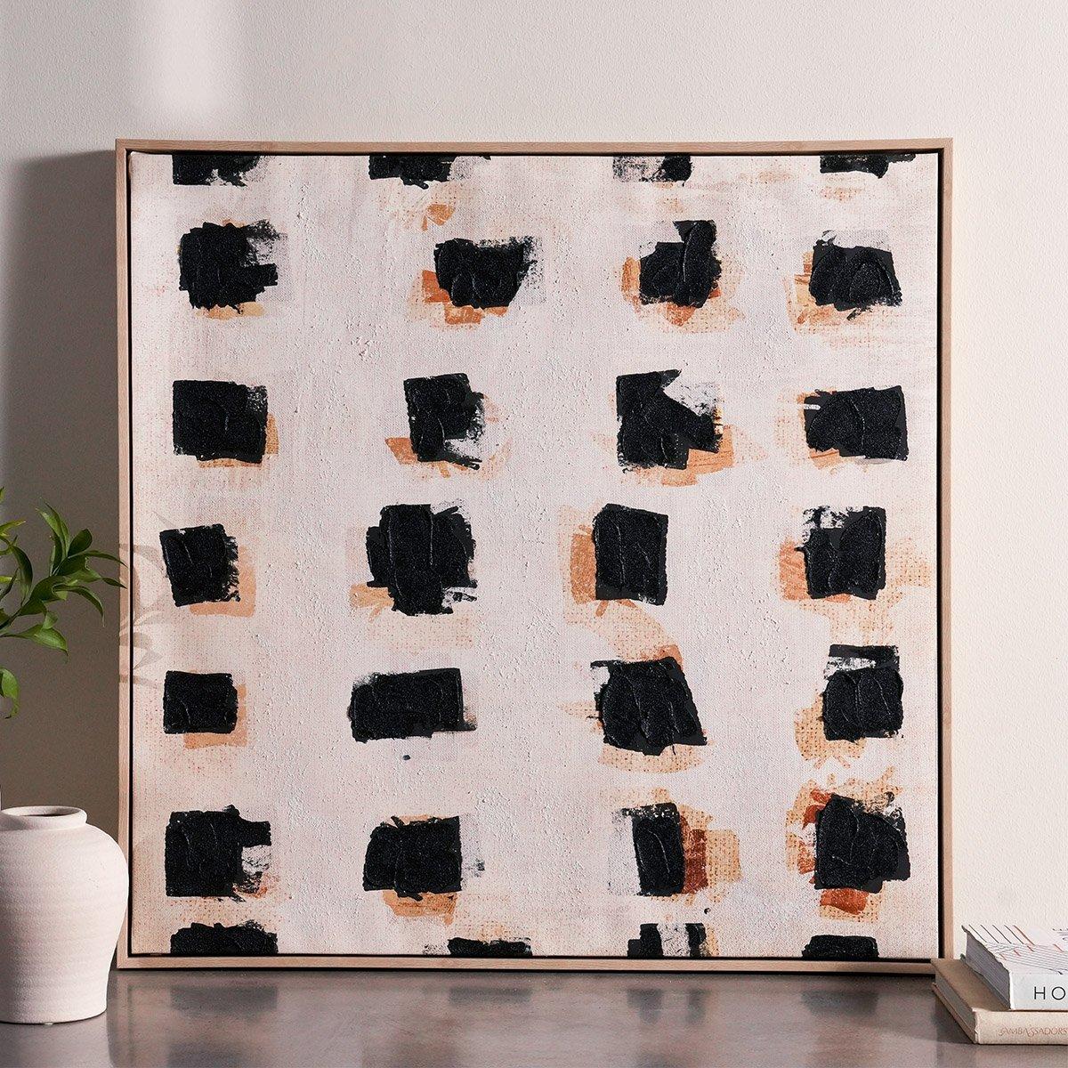 

Grace framed art black/gold 80x80 cm