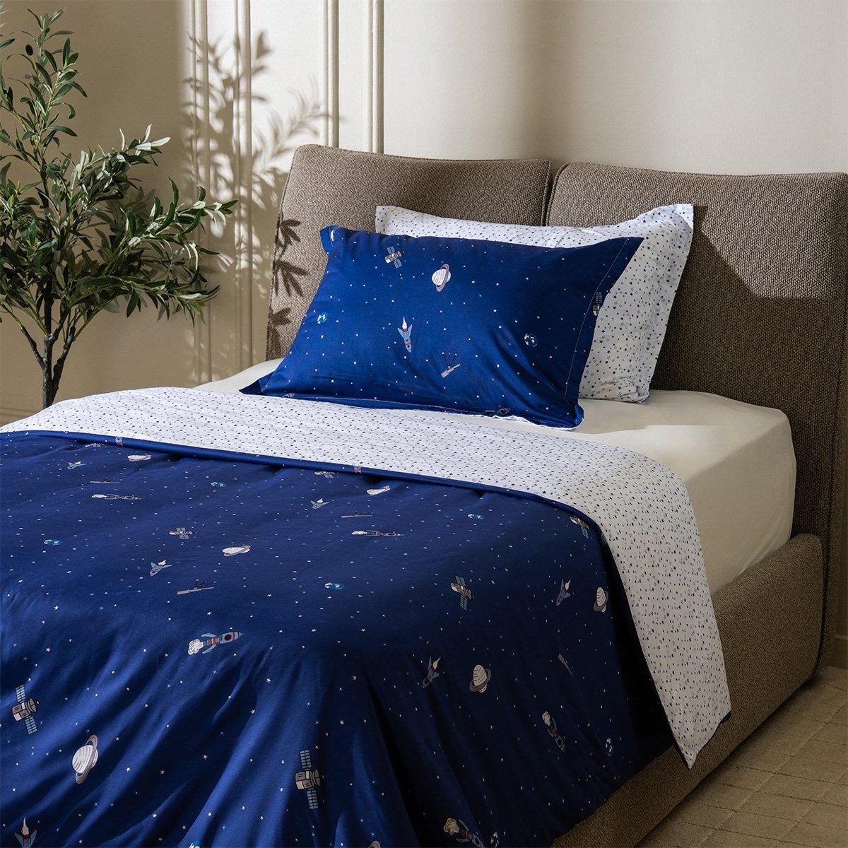 

Galaxy kids 3pcs duvet cover set blue 200x200 cm
