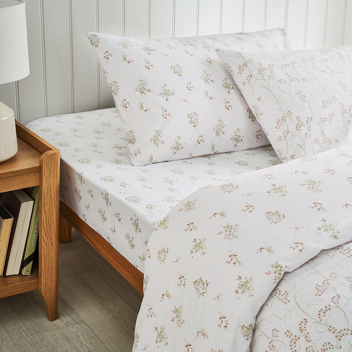 

Chloe printed fitted sheet beige 200x200 cm