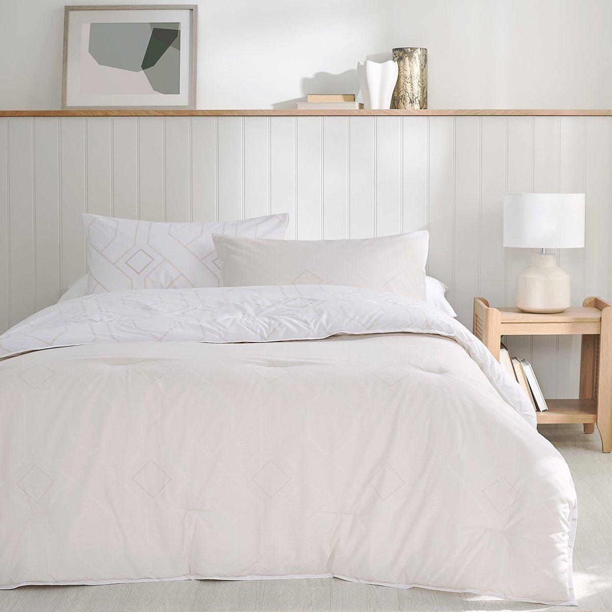 

Trelis printed 2pcs comforter set ecru 160x220 cm