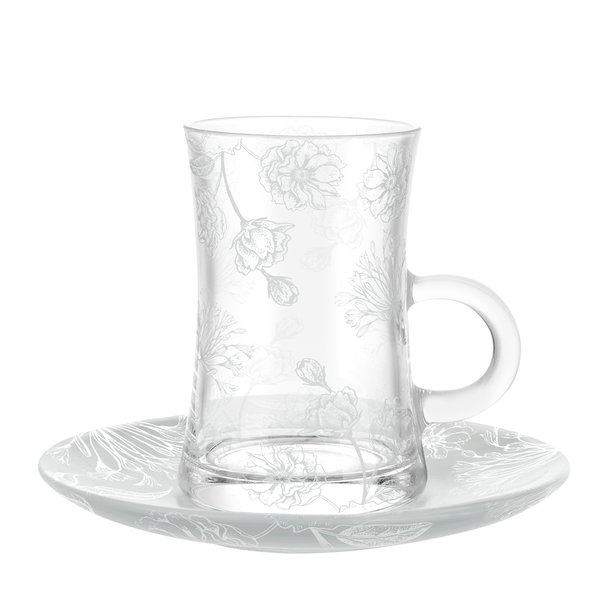 

Evelyn glass istikana set 6 pcs grey