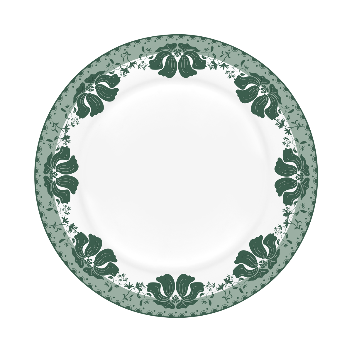 

Bloom glass sweet plate set 6 pcs green