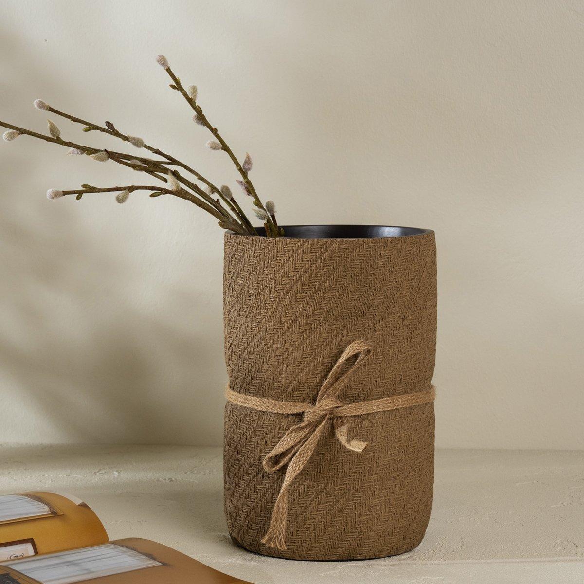 

Fatso poly vase brown 19x19x28. 5 cm