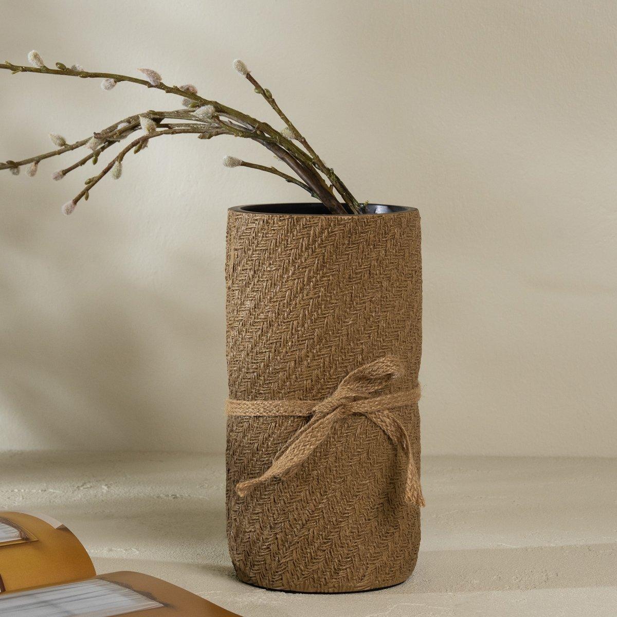 

Fatso poly vase brown 14x14x26. 5 cm