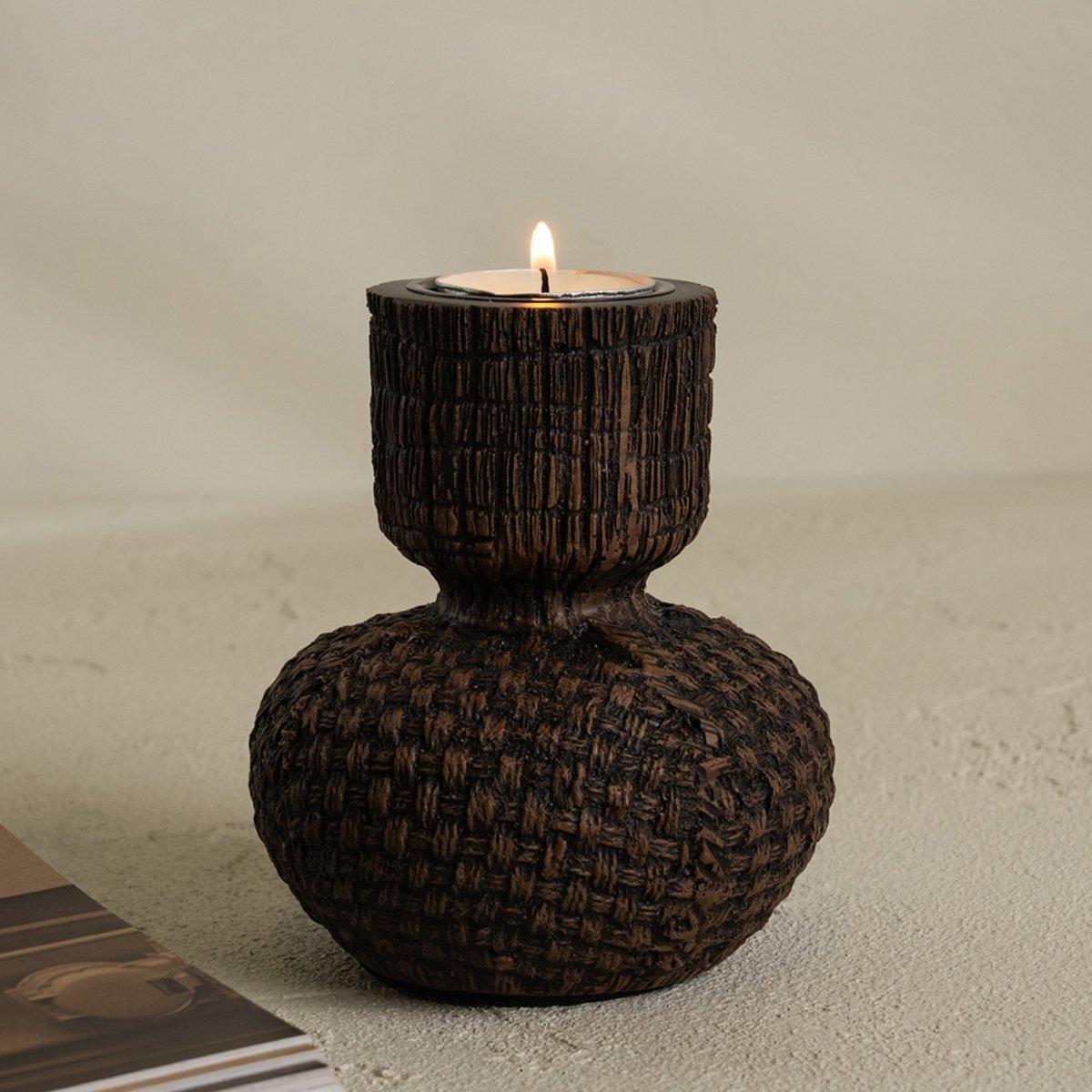

Feita poly candle holder black 10. 5x10. 5x12 cm
