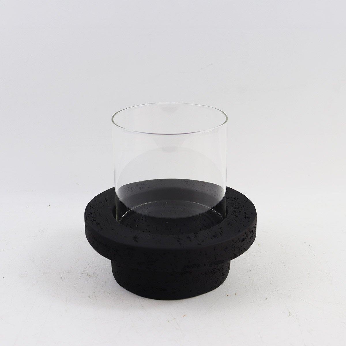 

Bella candle holder black 15. 5x15. 5x17 cm