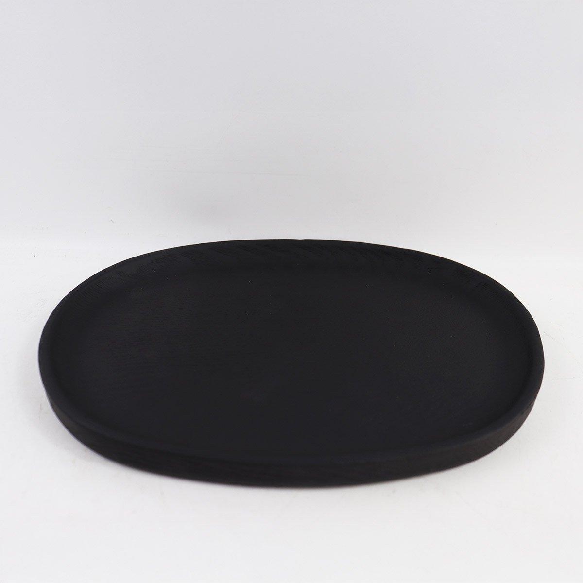 

Round tray black 29x2x21 cm