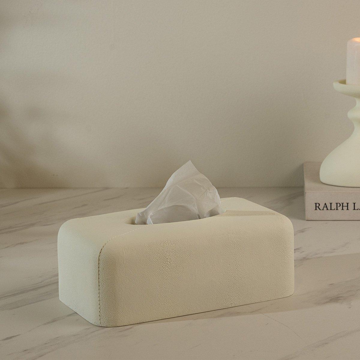 

Rubble tissue box white 27x15x10 cm