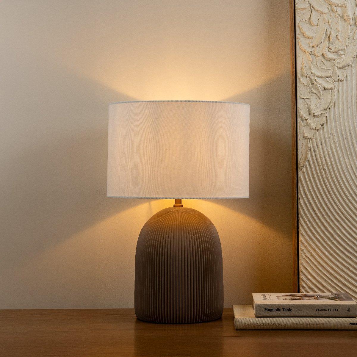 

Dakota ceramic table lamp white 58 cm