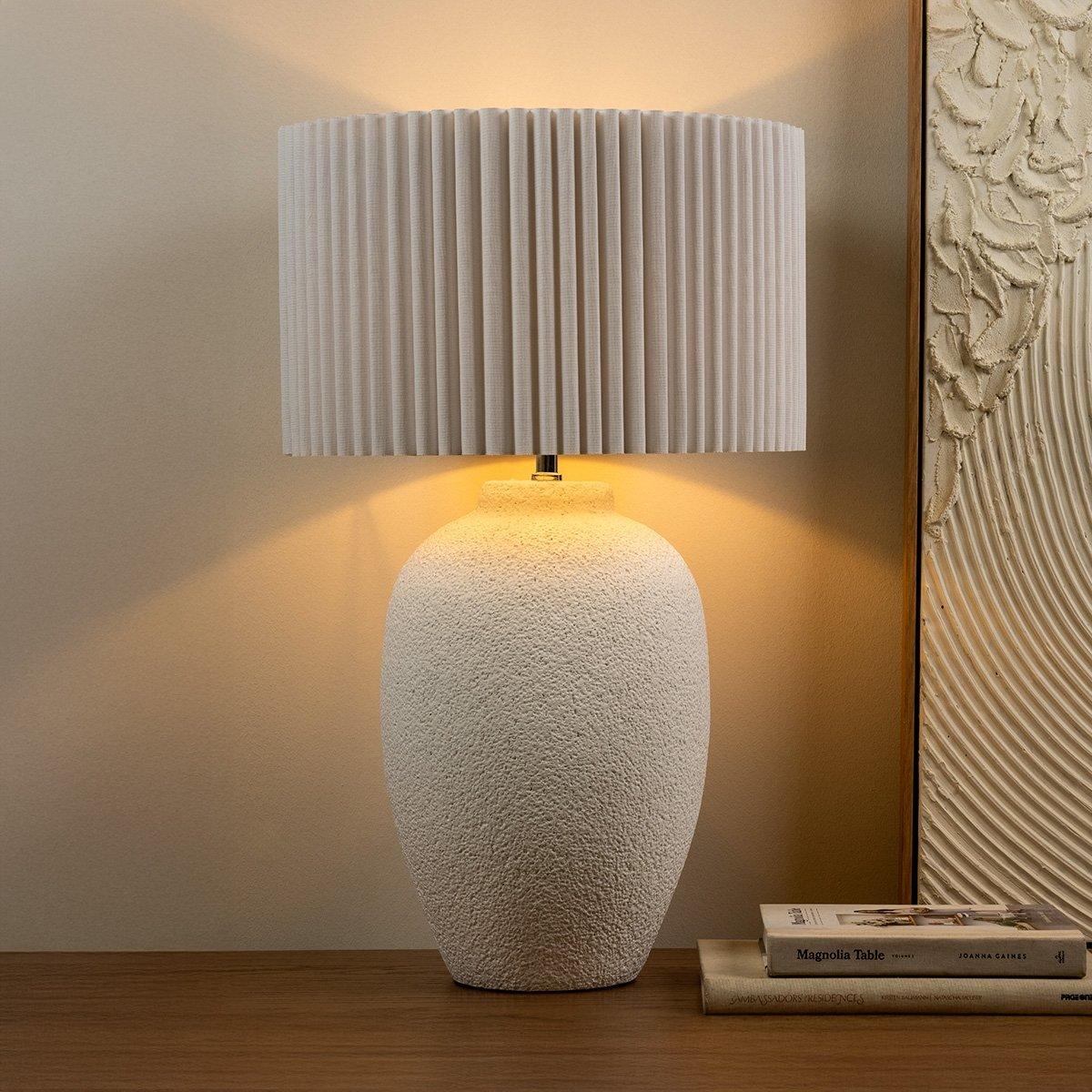 

Aila cement table lamp white 75 cm