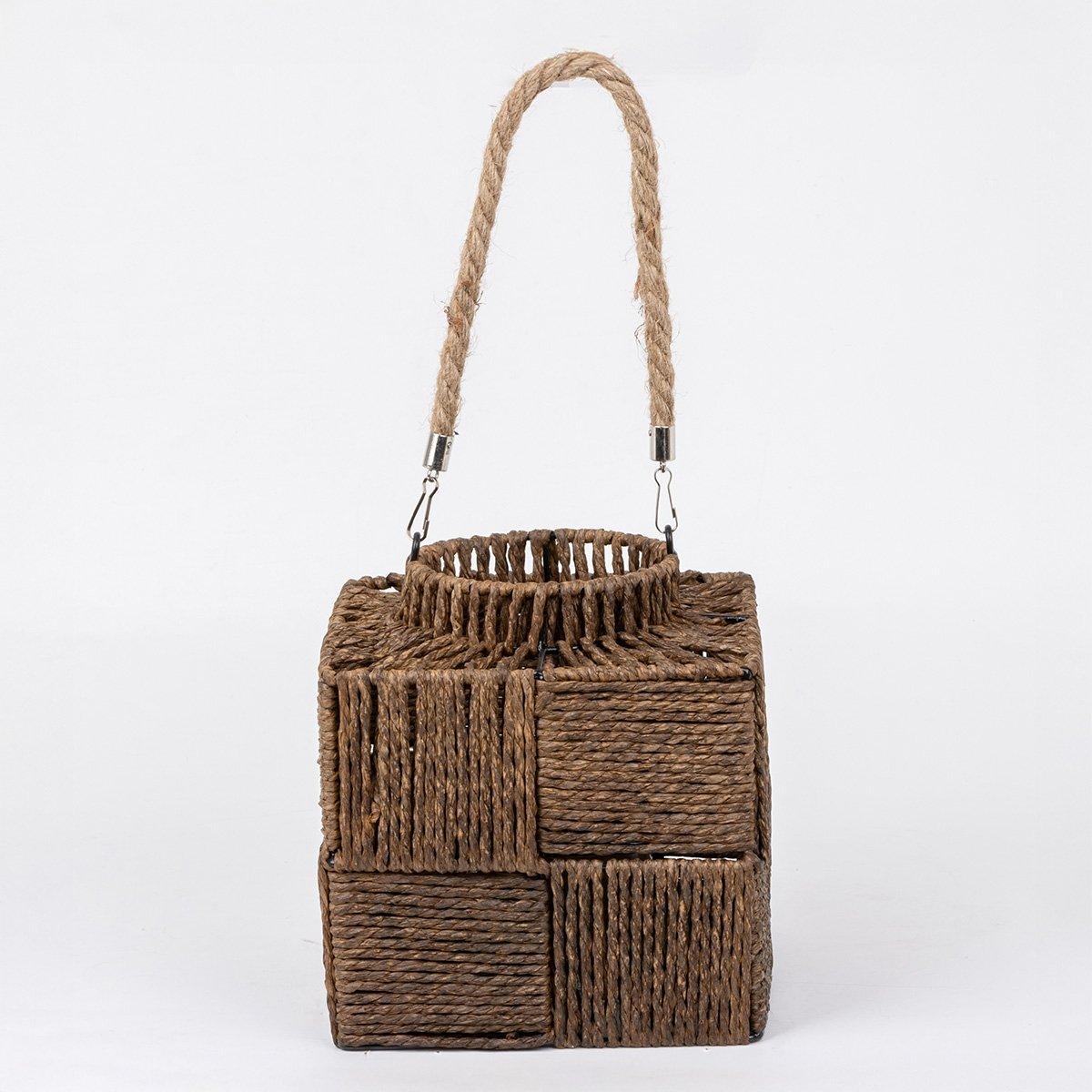 

Diya paper rope lantern brown 20x20x20 cm