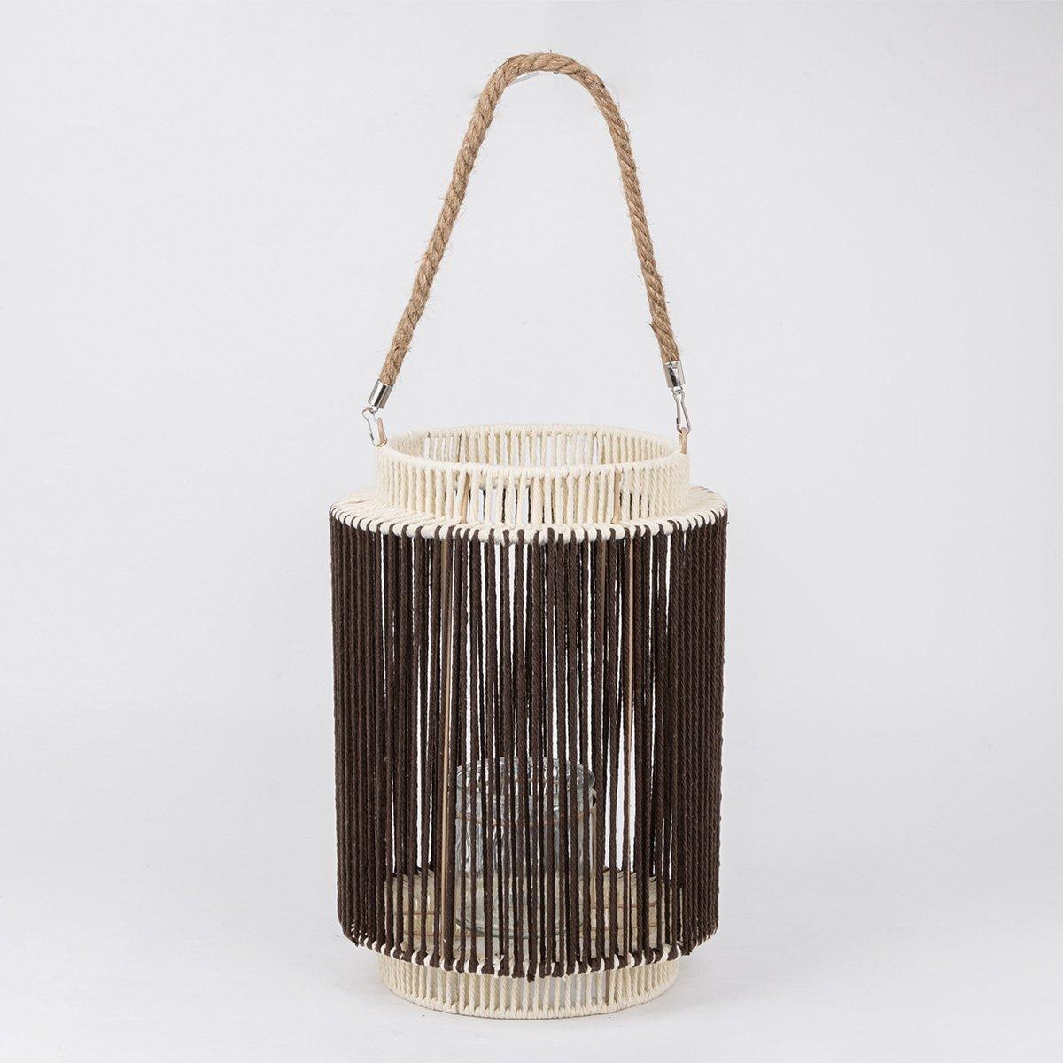 

Tedd cotton rope lantern white/brown d25xh37 cm