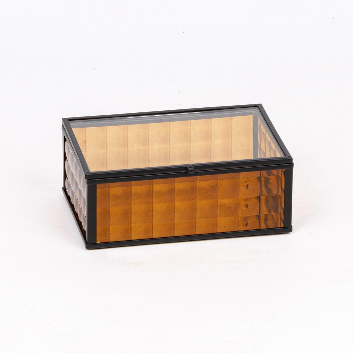 

Lavva glass tray brown 15x10x5. 8 cm