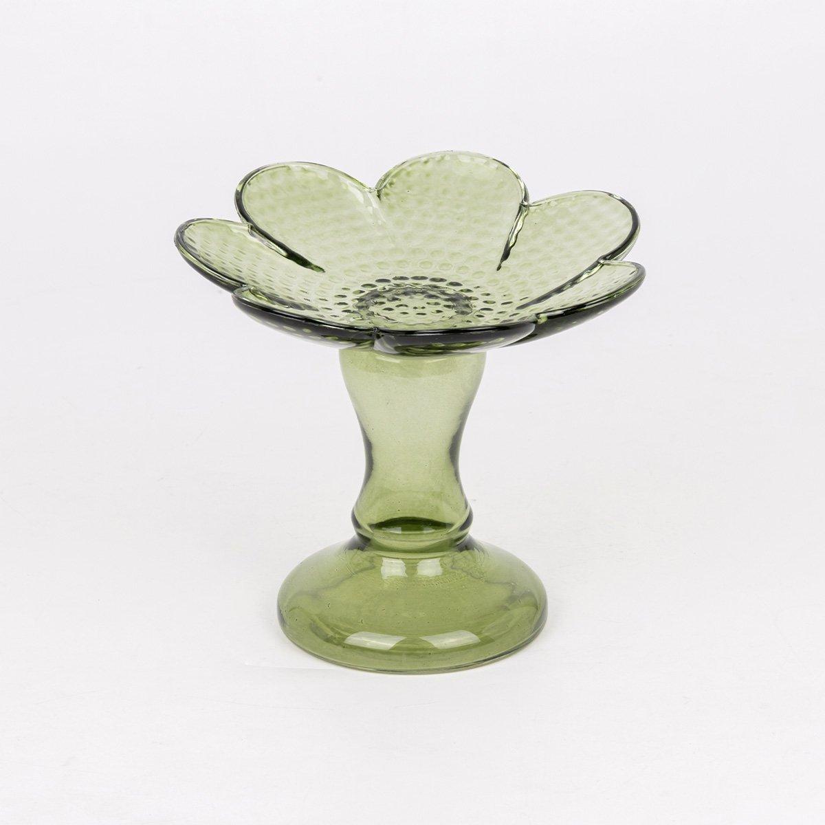 

Lily glass candle holder green 16x16x15 cm
