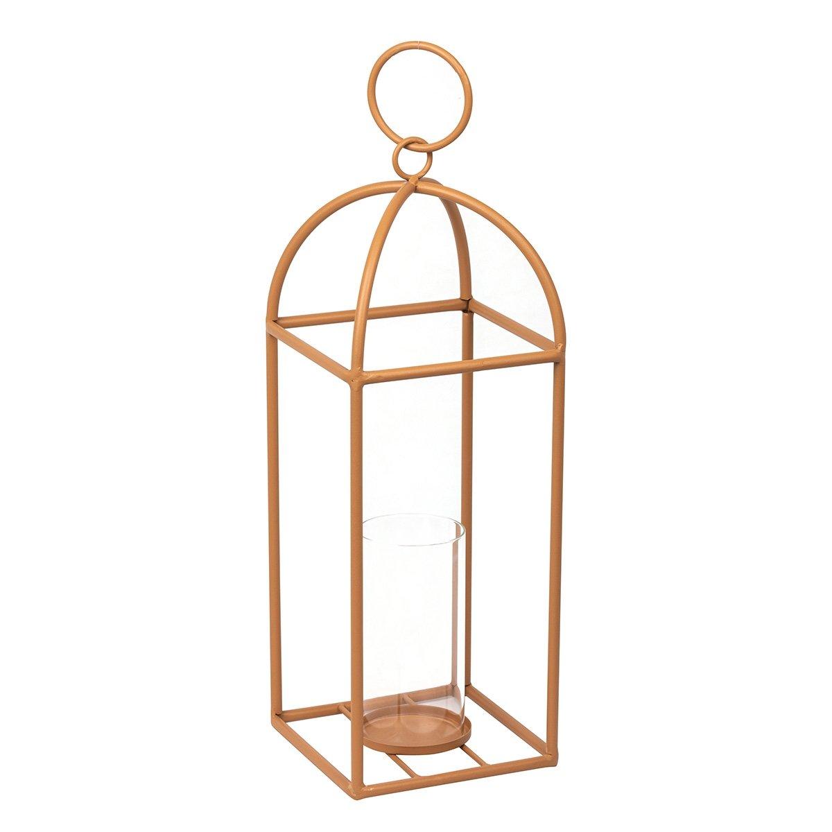 

Beetle metal lantern brown 16x16x43 cm