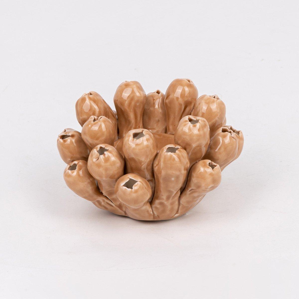 

Mounty candle holder light brown 10x9. 5x5. 5 cm