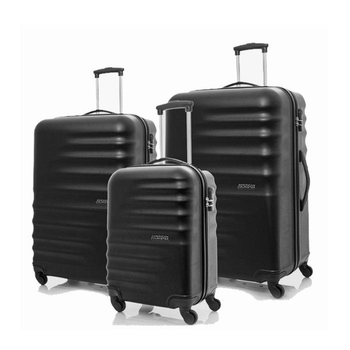 

American tourister preston hardside spinner 3-piece trolley set, ag961004 - black