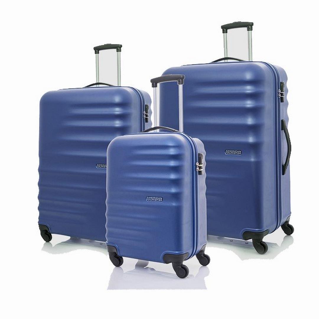 American Tourister Preston Hardside Spinner 3-Piece Trolley Set, AG961004 - Blue