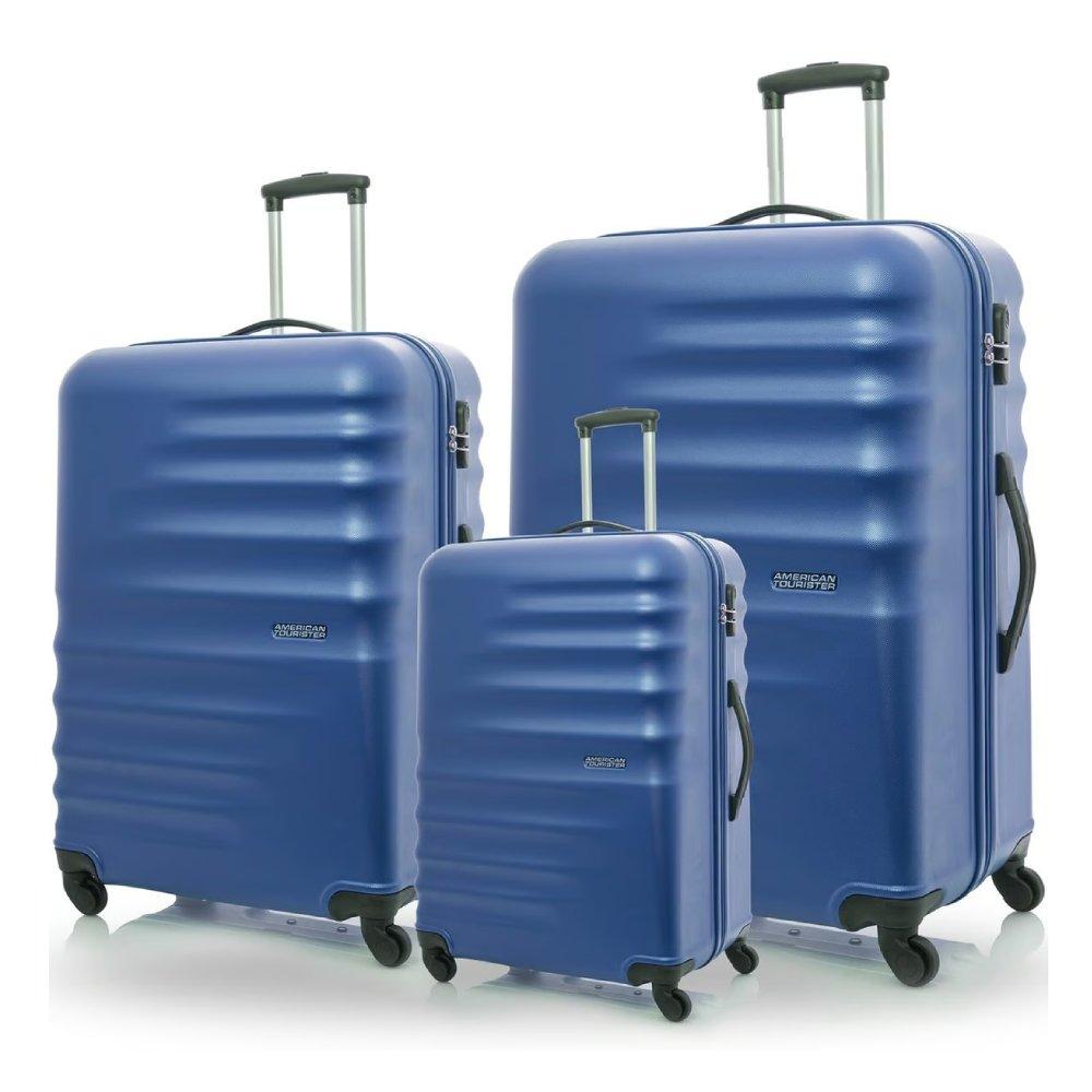 

American tourister preston hardside spinner 3-pieces trolley set – blue