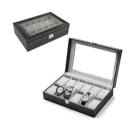 

Storage box for watches 12 pillows 30x20x8 cm (wbblk-12) - black