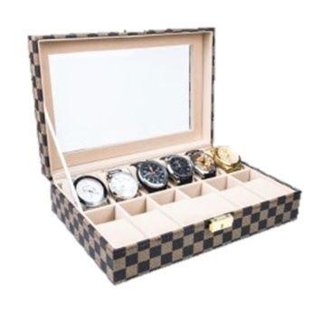

Storage box for watches 12 pillows 30x20x8 cm (wblv-12) - brown