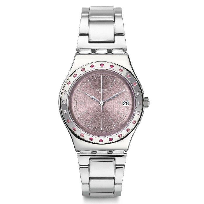

Swatch pinkaround ladies watch, 33mm, stainless steel srap, swayls455g - silver