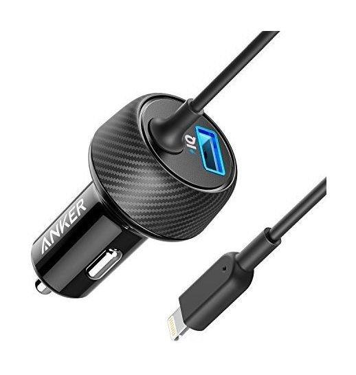 

Anker power drive 2 elite with lightning car charger, a2214h11 - black
