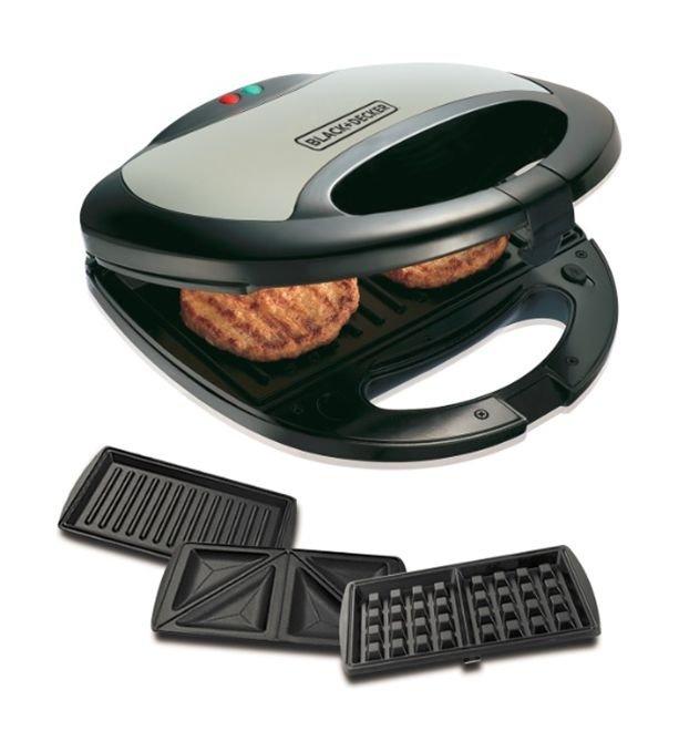 

Black + decker 3-in-1 sandwich maker 750w 2slot - ts2090